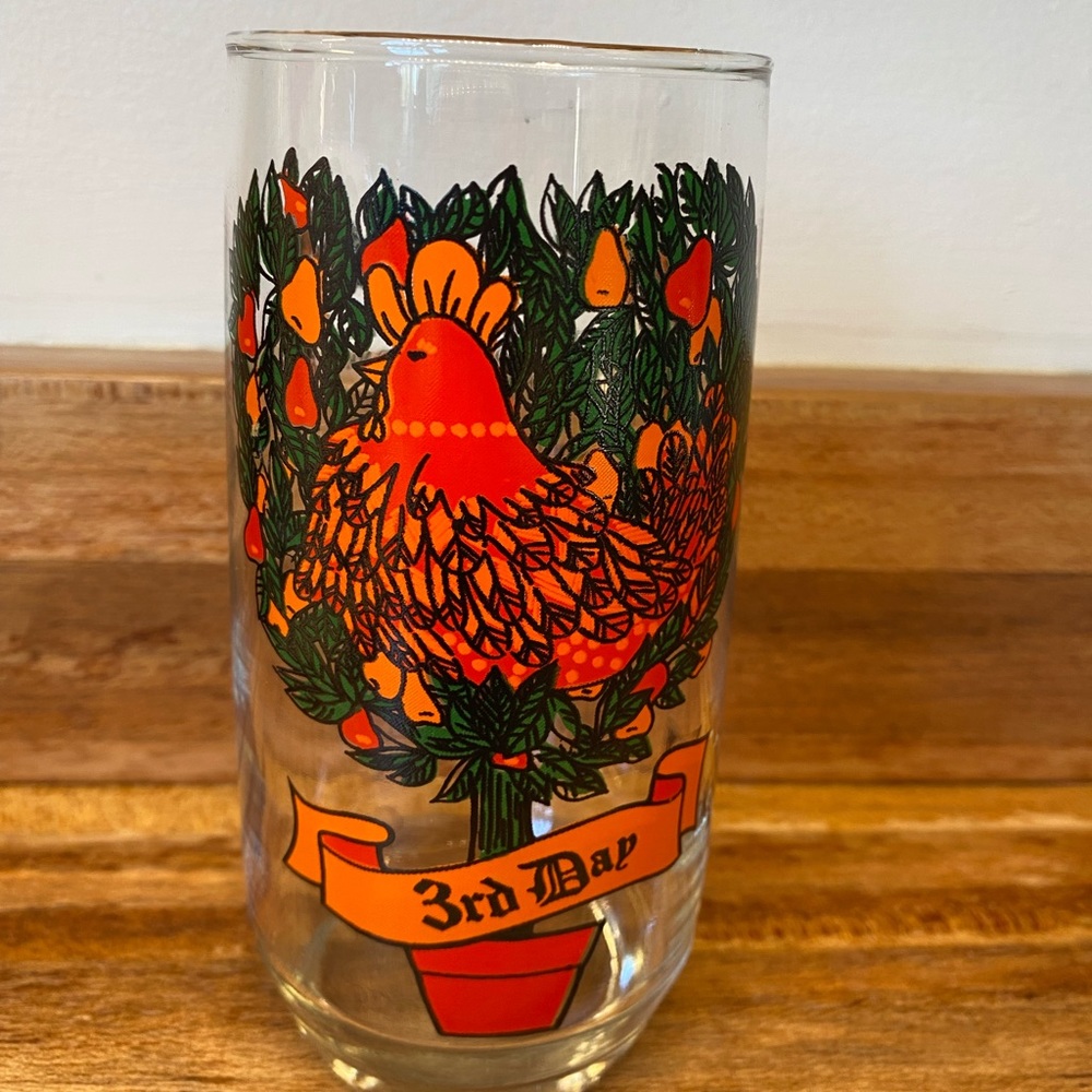 Pepsi Vintage Anchor Hocking 12 Days of Christmas Glass 10th Day Lords A Leaping